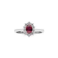 Anillo Promesse Mujer in Oro blanco Rubino 0.65 Ct FARU6X4-15 - FARU6X4-15